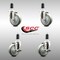 Service Caster 4 Inch 316SS Gray Poly Swivel 1-3/8 Inch Expanding Stem Caster Brake SCC, 2PK SCC-SS316EX20S414-PPUB-2-TLB-2-138 - alternate 5